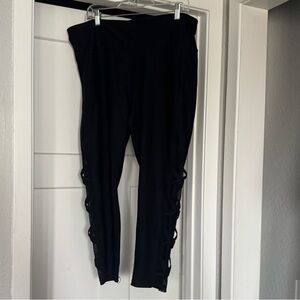 Black Leggings with Side Cutouts